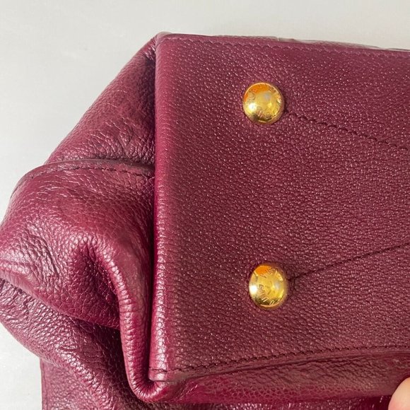 LOUIS VUITTON Metis Hobo Monogram Empreinte Leather Tote Dark Burgundy Authentic - Picture 7 of 16